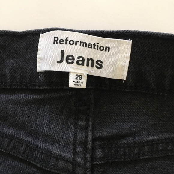 NWT Reformation Peyton High Rise Bootcut Jeans Sz 29 Erie Black Organic Cotton - Picture 13 of 16